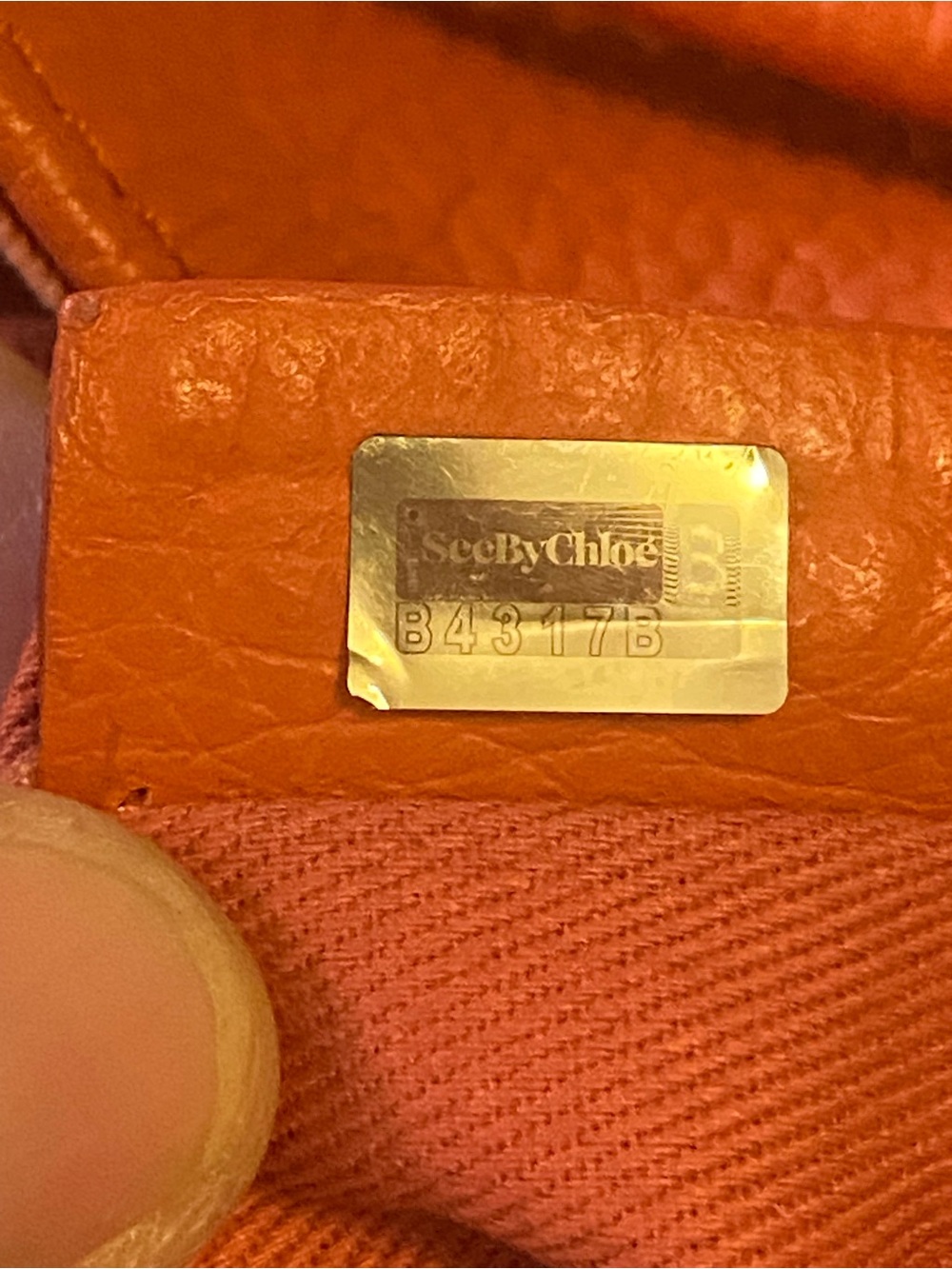 See By Chloé Orange Pebbled Leather Mini Bucket Bag with Tassels - Picture 12 of 15